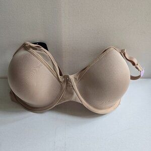 BALI One Smooth U Ultra Light Underwire Convertible Straps Bra Sz 36D Nude